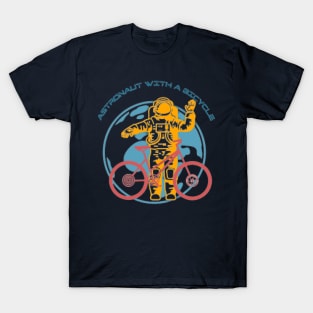 Astronaut With Bicycle, Earth T-Shirt